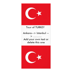 Rackkort med Flagga av Turkiet Reklamkort