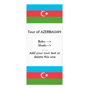 Rackkort med Flagga från Azerbajdzjan Reklamkort