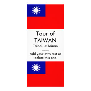 Rackkort med Flagga från Taiwan Reklamkort