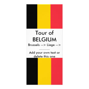 Rackkort med Flagga i Belgien Reklamkort