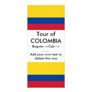 Rackkort med Flagga i Colombia Reklamkort