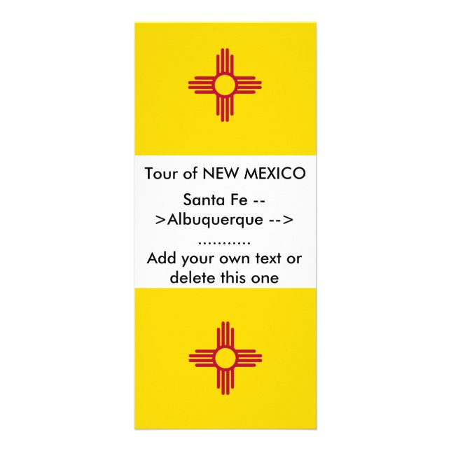 Rackkort med Flagga i New mexico, USA Reklamkort (Framsidan)