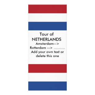 Rackkort med Flagga Nederländerna Reklamkort