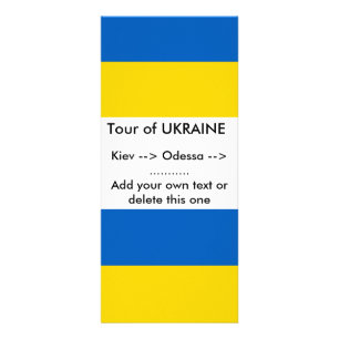 Rackkort med Flagga till Ukraina Reklamkort