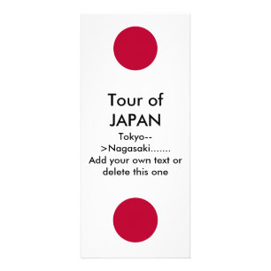 Rackkort med Japans Flagga Reklamkort