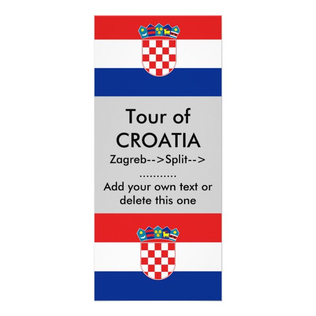 Rackkort med Kroatiens Flagga Reklamkort (Framsidan)