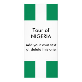 Rackkort med Nigerias Flagga Reklamkort