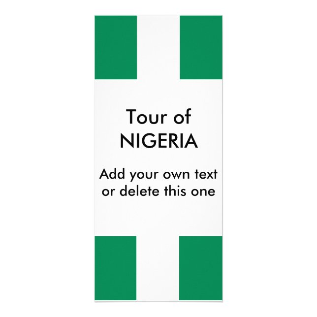 Rackkort med Nigerias Flagga Reklamkort (Framsidan)