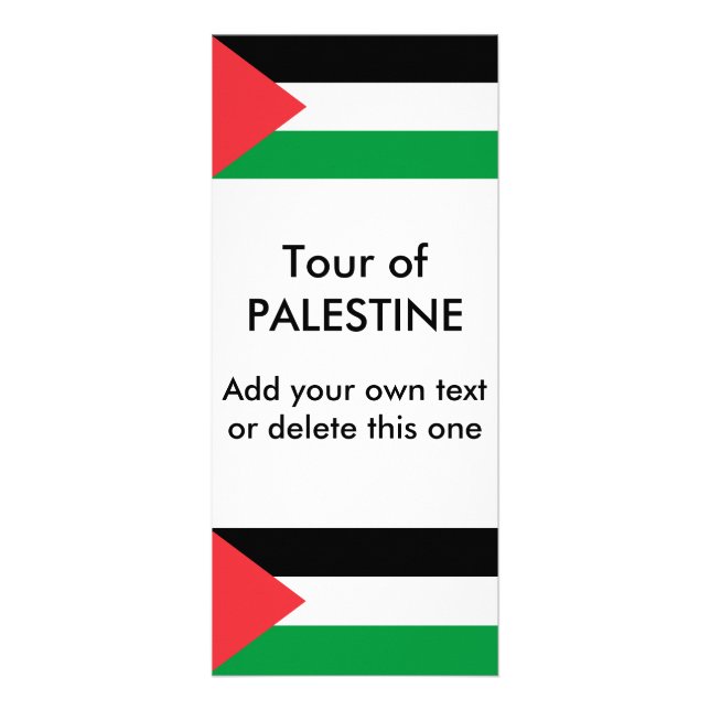 Rackkort med Palestinas Flagga Reklamkort (Framsidan)