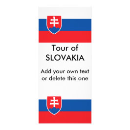 Rackkort med Slovakiens Flagga Reklamkort