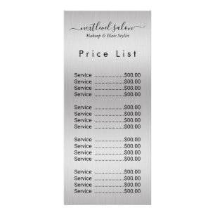 Rackkortet Luxury Silver Glitter Reklamkort