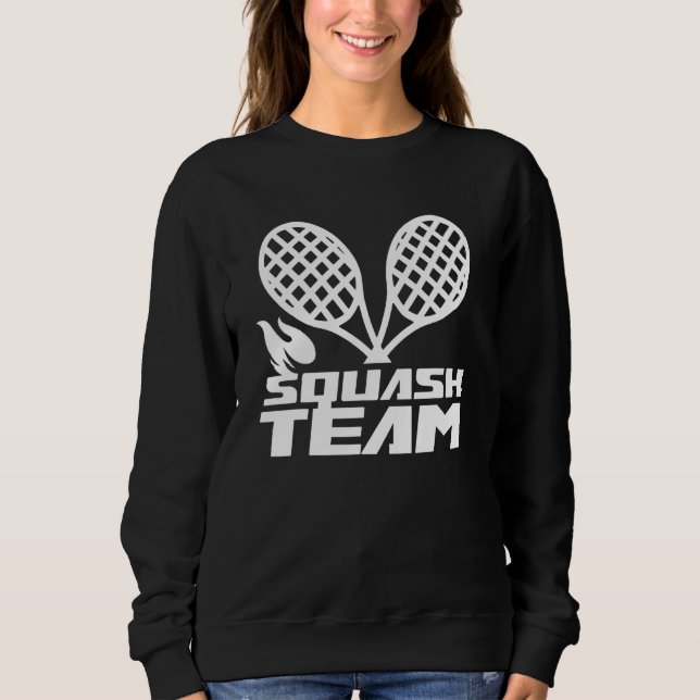 Rackkuch för Squash Team Player-spelare T Shirt (Framsida)