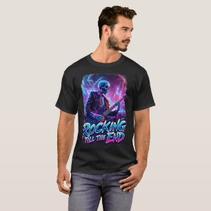 Rackning till slutet Electric Skeleton Guitarist T Shirt