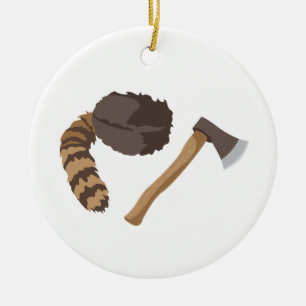 Rackoon Cap och Ax Julgransprydnad Keramik
