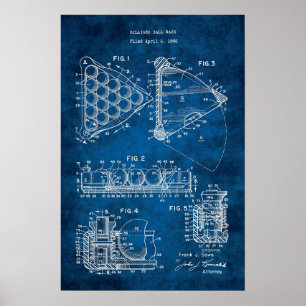 Rackpatent för Bassäng Boll #9 Rec Room Poster