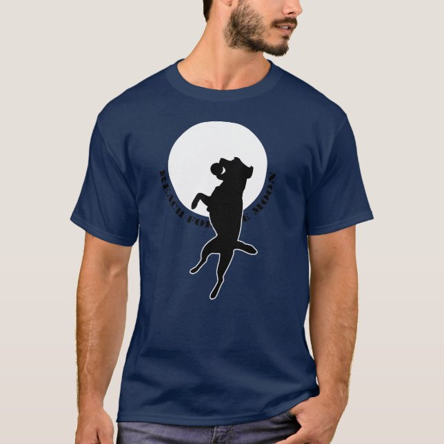 Räckvidd för jackRussell Terrier för månen T Shirt (Framsida)