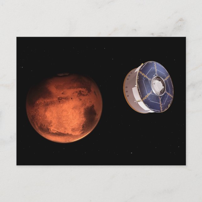 Räckvidd för Perseverance med rymdfarkoster Vykort (Framsida)