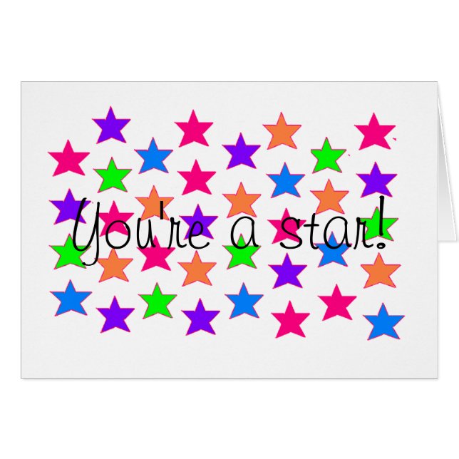 räckvidd för stjärnorna! hälsningskort (Framsidan Horizontal)