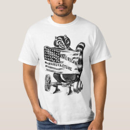 Racoon Americana Politics Illustration T Shirt