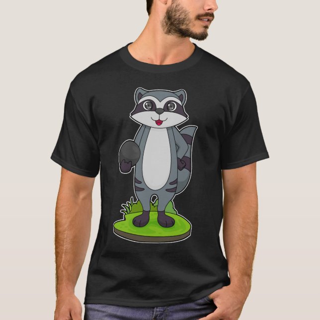 Racoon Bowling ball T Shirt (Framsida)