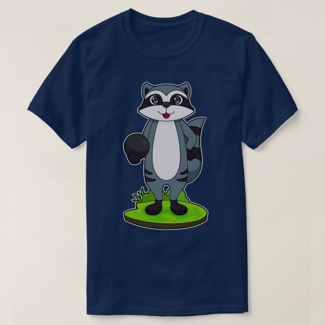 Racoon Bowling ball T Shirt (Design framsida)