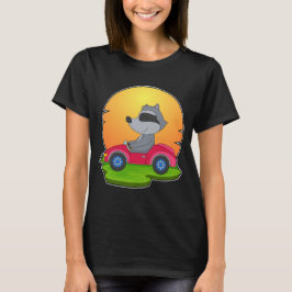 Racoon Car T Shirt