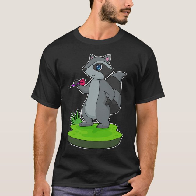 Racoon Darts Dart T Shirt (Framsida)