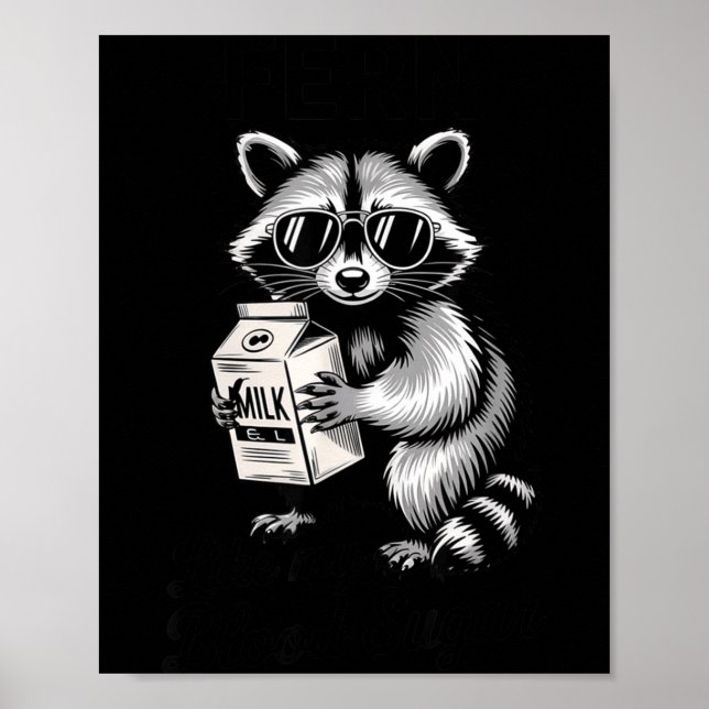Racoon Feral Like My Blood Sugar Diabetes Awarenes Poster (Framsidan)