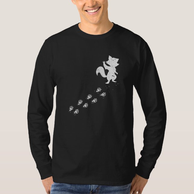 Racoon Footprint Wildlife Animal Sopor Panda Racco T Shirt (Framsida)