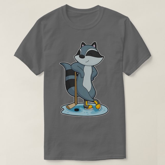 Racoon Ice Hockey Ice hockey stick T Shirt (Design framsida)