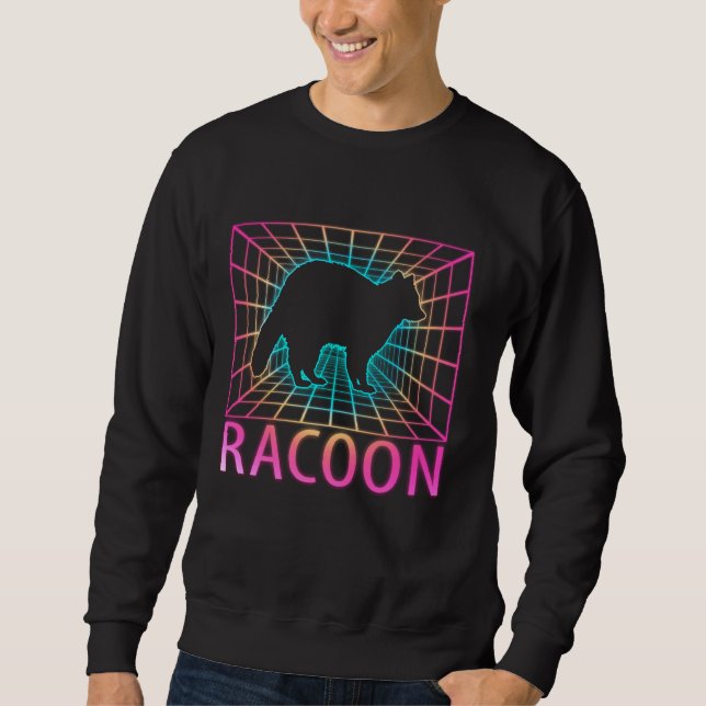 Racoon Lång Ärmad Tröja (Framsida)