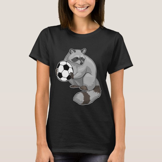 Racoon Soccer-spelare T Shirt (Framsida)