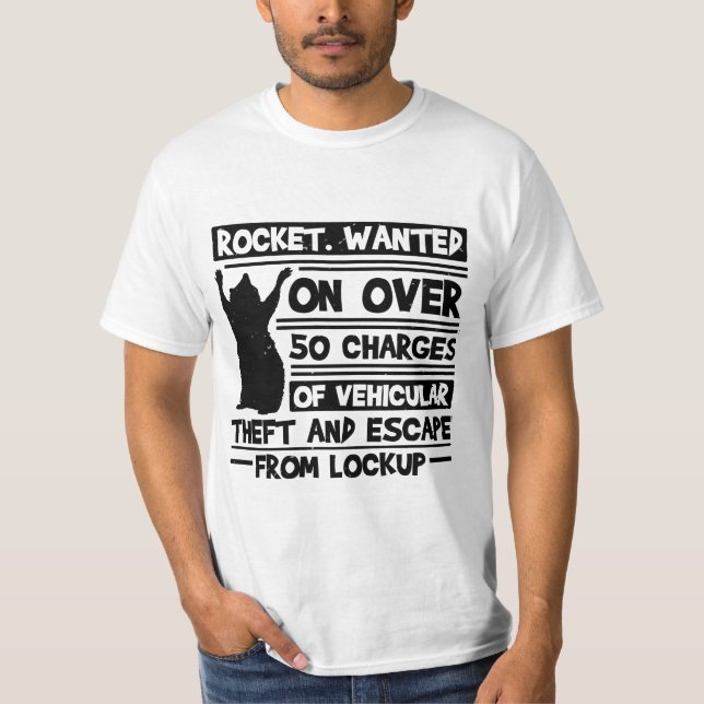 Racoon trash trash panda thief cat street t shirt (Framsida)