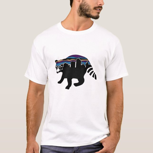 Racoon Urban Animal T-Shirt (Framsida)