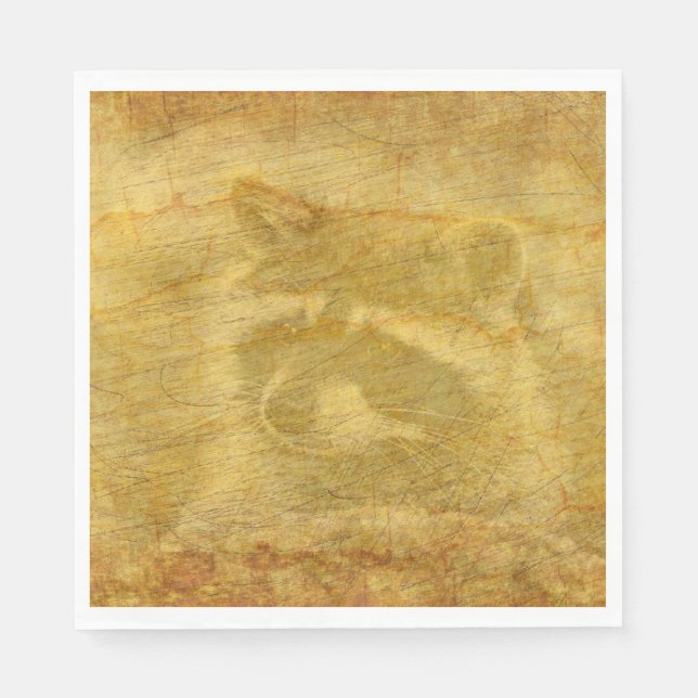 Racoon Vintage Papper Pappersservett (Framsidan)