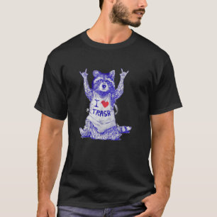Racoon Wear I Kärlek Sopor Raccoon Vild Animal T Shirt