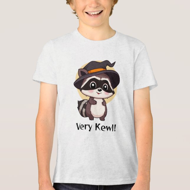 Racoon Witch Very Kewl T Shirt (Framsida)