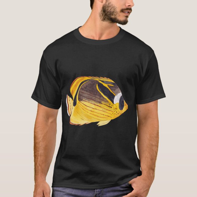 RACOONFISK- Chaetodon lunula T Shirt (Framsida)