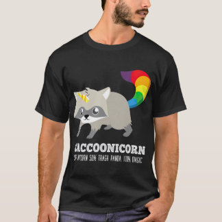Racoonicorn Funny rash Panda Raccoon Unicorn T Shirt
