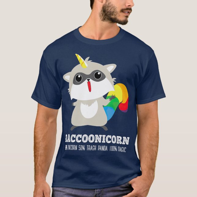 Racoonicorn  Funny Trash Panda Raccoon Unicorn T Shirt (Framsida)