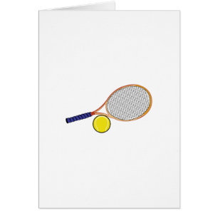 Racquet och boll hälsningskort