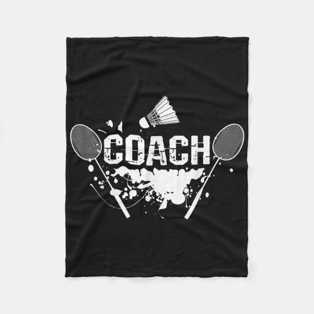 Racquet Smash Shuttle Coach Badminton  Fleecefilt (Framsidan)