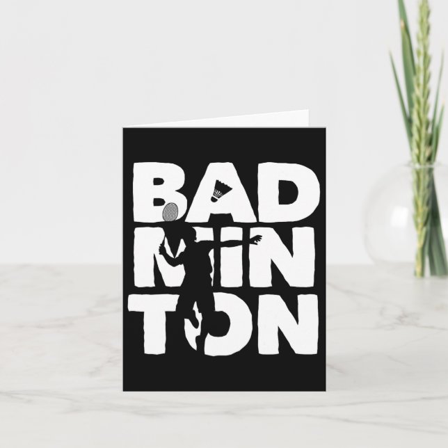 Racquet Smash Shuttle Player Badminton Kort (Framsida)