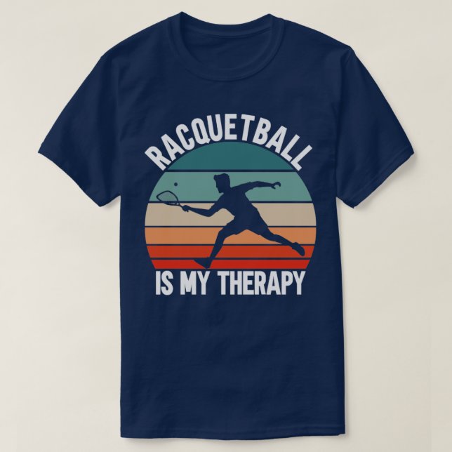 Racquetball är min terapi t shirt (Design framsida)