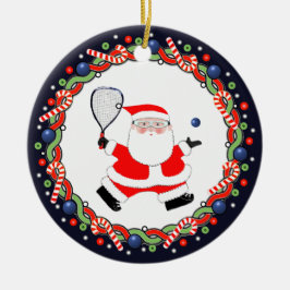 Racquetball Helgdag Gift Ceramic Ornament