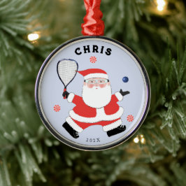 Racquetball Helgdag Keepsaké Gift Julgransprydnad Metall