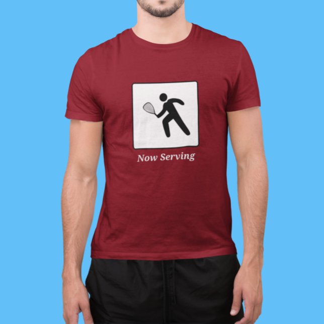 Racquetball Player Pedestrian Street Sign and Text T Shirt (Skapare uppladdad)