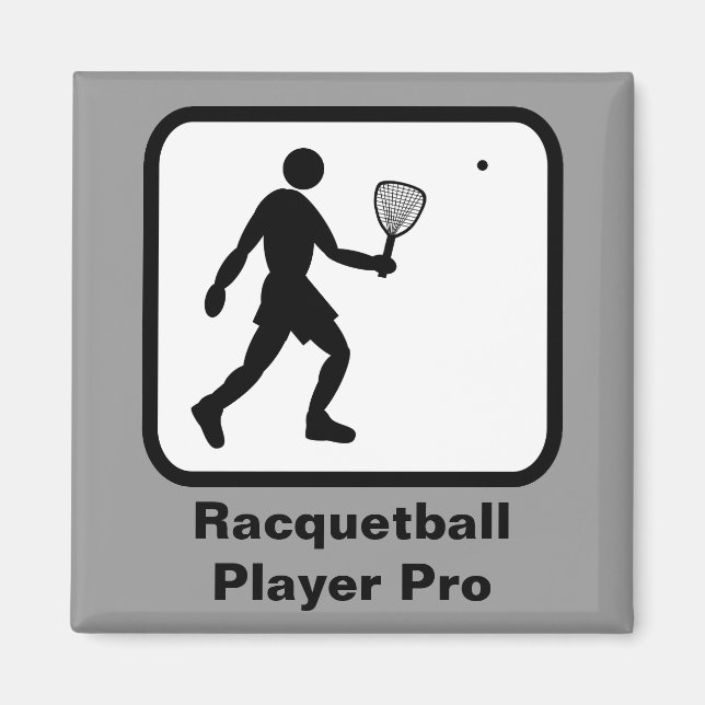 Racquetball Player Pro Magnet (Framsidan)