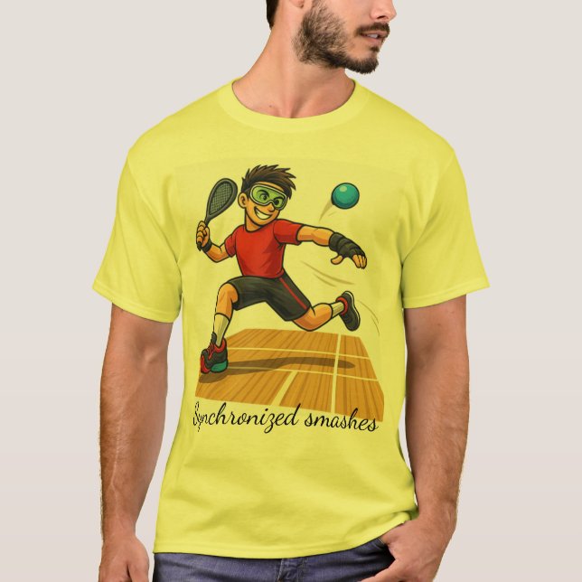 Racquetball Smash T Shirt (Framsida)