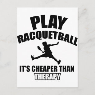 Racquetball-spelardesign Vykort